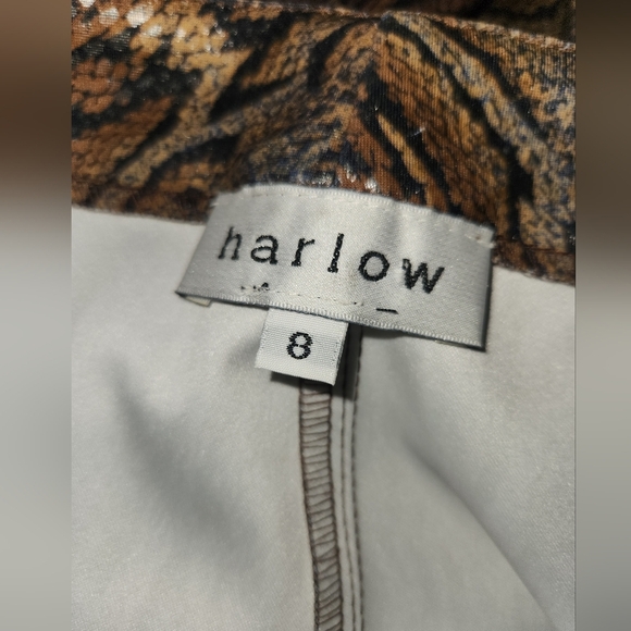 Harlow‎ vintage 3 piece faux leather animal print outfit jacket skirt pants - Picture 14 of 15